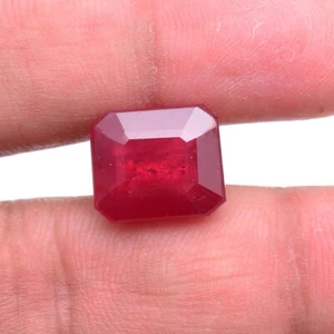 Rubí natural de Mozambique de 14,10 quilates 13 mm * 11 mm corte cojín piedra preciosa suelta roja viva - Imagen 1 de 8