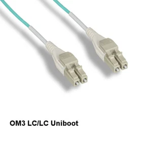 Kentek 3.28ft/1m OM3 LC to LC 10Gb Multi-Mode Fiber Cable Uniboot 50/125 Duplex - Picture 1 of 2