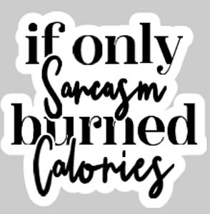 If Only Sarcasm Vinyl Decal Sticker - Phone, Water Bottle, Notebook, Laptop - Picture 1 of 7