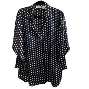 Victoria's Secret - Vintage Gold Label - Camicia da notte a pois bottoni perlati, piccola - Foto 1 di 8