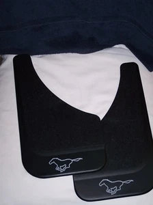 1985 1986 1987 1988 1989 FORD MUSTANG V6 OR GT RUNNING PONY FRONT-REAR MUDFLAPS - Picture 1 of 1
