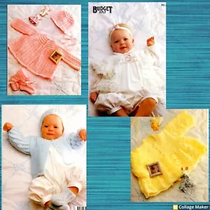 Budget 3 Ply Baby Knitting pattern Leaflet PG20. Jacket Cardigan Bonnet Bootees - Picture 1 of 5