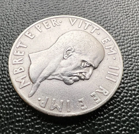 ALBANIA 10 LEK SILVER COIN MADE IN ITALY 1939 VERY FINE Cover