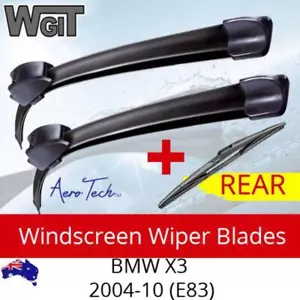 Braumach Front Rear Wiper Blades Aero for BMW X3 E83 SUV 2004-2010 - Picture 1 of 1