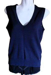 Tommy Hilfiger Pullunder Pullover, Mit Kaschmir, Dunkelblau Navy Marineblau,Gr S - Bild 1 von 15