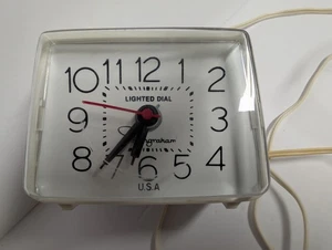Vintage Ingraham Lighted Dial Alarm Clock USA Model 49-504 Toastmaster Electric - Picture 1 of 4