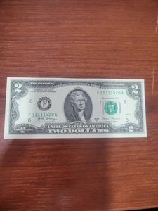 2017A - 2 $ Zwei Dollar Schein - F11111420A FANCY NOTE - Bild 1 von 19