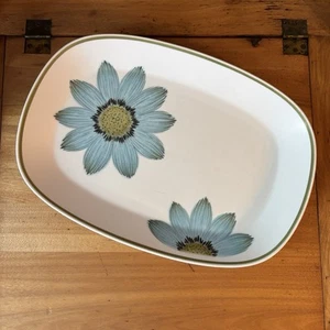 Vntg Noritake Progression China UP-SA Daisy Serving Platter Blue Daisy 13.5" - Picture 1 of 5