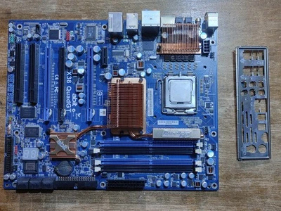 Retro Abit IX38 QuadGT Motherboard Bundle w/ Intel Core 2 Quad Q9300 TESTED - Image 1 of 4