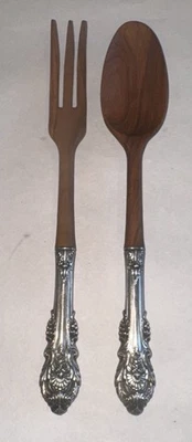 Juego de servir ensalada Wallace Sir Christopher Sterling mango y teca sin monograma Foto 1 de 4