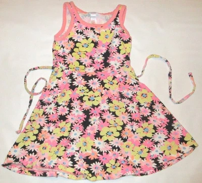 Vestido Justice Girls Rosa Floral Tejido Verano Sol Talla 6 Foto 1 de 3