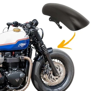 Parafango Anteriore SCOOP MOTONE per Triumph Bobber 1200 dal 2017 acciaio nero - Foto 1 di 4