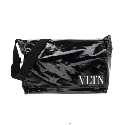 Valentino VLTN Shoulder Bag Messenger Large Black Coated Canvas New - Image 1 of 4