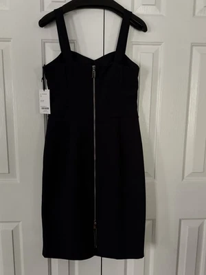 New W BY WORTH Classic Navy Zip Back Sheath Sleeveless Tank Dress Size 6 - Image 1 of 4
