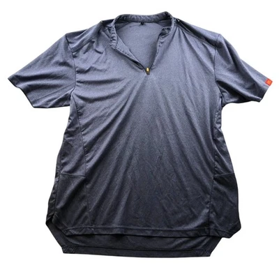 McDonald's Employee Uniform Shirt Unisex Large Short Sleeve 1/4 Zip Classic Blue - Image 1 of 4