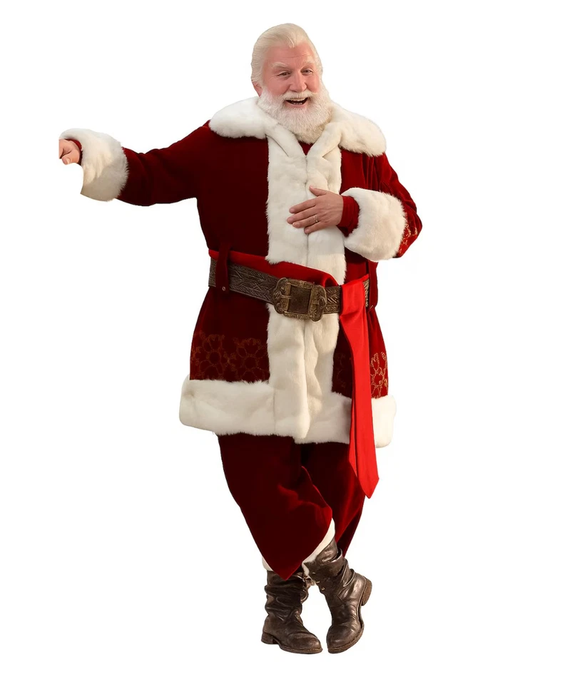 Premium Santa Claus Suit – Red Velvet Jacket with White Fur Trim for Christmas - Image 1 of 4