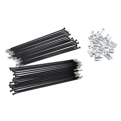 Tusk Motorcycle Spoke Kit - Rear 18" Black Spoke/Silver Nipple For Yamaha YZ400F - Изображение 1 из 4