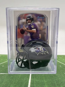 Baltimore Ravens Mini Football Helmet Shadowbox w/ Joe Flacco card - Picture 1 of 1