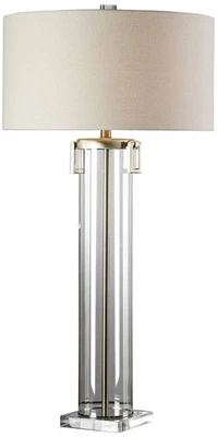 Lámpara de mesa alta Uttermost Monette 39 1/2" de alto acrílico y cristal Foto 1 de 2