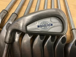 LEFT HANDED CALLAWAY X-14 STEELHEAD IRONS 3-SW NEW GRIPS - Picture 1 of 10