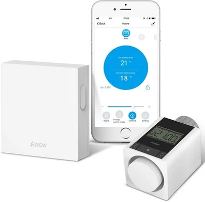 AWOW Smart Home Set thermostat heizung,Inklusive Zigbee Heizkörperthermostat - Bild 1 von 4