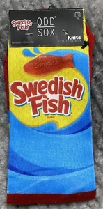 ODD SOCKS SWEDISH NEW Men Sizes 8-12 Red Blu Yellow candy Silly Fun Stocking - Picture 1 of 5