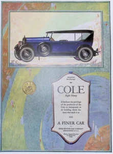Anuncio impreso Cole Eight Ninety cupé Cole Motor Co. Indianápolis 1923 - Imagen 1 de 2