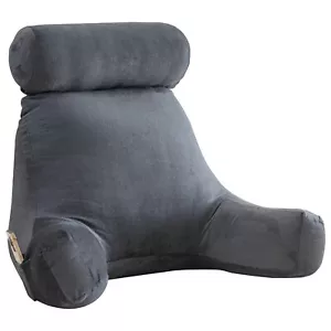 Reading Back Pillows With Arms Support For Sitting In Bed Adult Sit Up Rest Gray - Picture 1 of 4