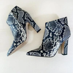 Marc Fisher LTD Mella Leder Python geprägt Bootie 7,5 Absätze Schlange - Bild 1 von 9