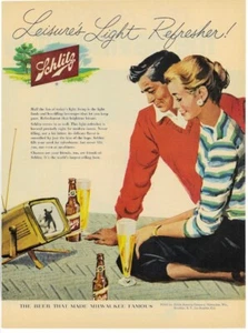 Schlitz Beer Vintage 1956 Ads Ephemera Wall Art Decor Lot 3 - Picture 1 of 1