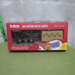 AIR GUITAR WITH LIGHTS infrared strings NWT light-up toy Totes rock n roll - Picture 1 of 2