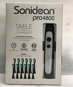 NEW Soniclean Pro 4800 Rechargeable toothbrush 12 Heads  / black - Picture 1 of 4