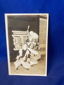 Antique Japanese Kabuki traditional performing art Photograph Picture Samurai - Picture 1 of 3