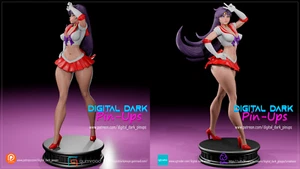 "Sailor" Mars Fan Art - Digital Dark Sexy Pinup Un/Painted Collectible Figure - Picture 1 of 9