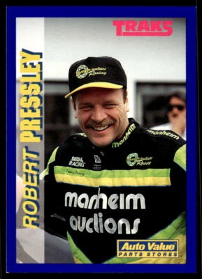 Robert Pressley 1994 Traks Auto Value Parts Stores Collector Cards # 3 Base - Image 1 of 2