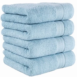 REGAL RUBY Quick-Dry 4 Pieces Hand Towel Cotton Linen Set - Highly Absorbent - Picture 1 of 20