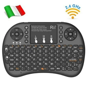 Rii Mini I8 + Wireless - Mini Tastatur Hinterleuchtet Mit Maus Für Smart TV, PC - Bild 1 von 4