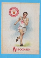 c1910s S21 Murad Cigarettes tobacco silk UNIVERSITY of WISCONSIN - Runner