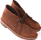 Clarks Bushacre 2 Brown Desert Leather 26082286 Ankle Chukka Boots Men's US 8 M