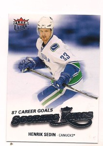 2008/9 Fleer Ultra HOF Henrik Sedin Vancouver Canucks #SK10