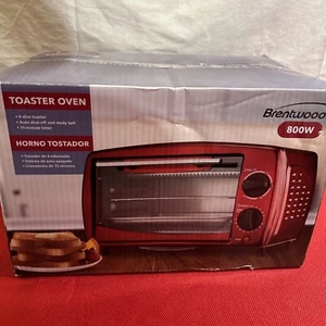 Brentwood Appliances TS-345R 4-Slice Toaster Oven and Broiler (Red) - Picture 1 of 5