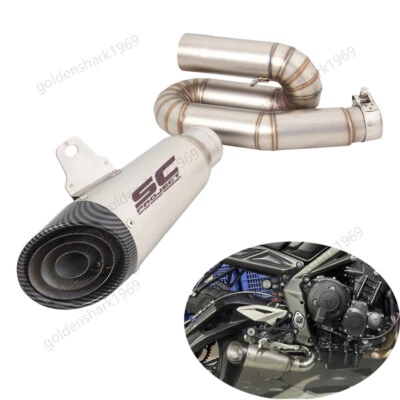 Silenciador deslizable tubo de escape para Triumph Street Triple 765 R RS S 2017-2023 TIps Foto 1 de 4