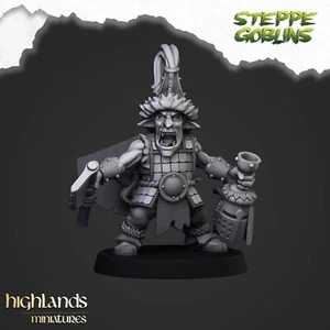 Goblin Hero – Highlands Miniatures – 28mm - Steppe Tribes - TOW, WHFB - Picture 1 of 1