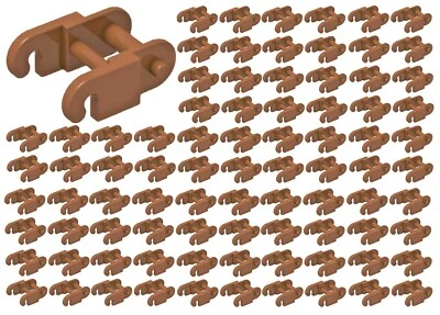 ☀️LEGO New Reddish Brown Technic Link Chain Link 100x  Pieces tank Tread Track - Image 1 of 2
