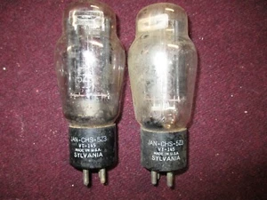 2 Sylvania Hanging Filament JAN-CHS-5Z3 VT-145 Black Plate tube TV-7 Test Strong - Picture 1 of 12