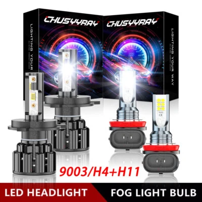 FOR Mini Cooper Clubman 2017 2018 LED Headlight Hi-Lo + Fog Light  9003/H4 +H11 - Image 1 of 4