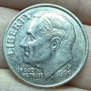 1999 P Roosevelt dime Multiple Errors Circulated Condition See Photos - Picture 1 of 9