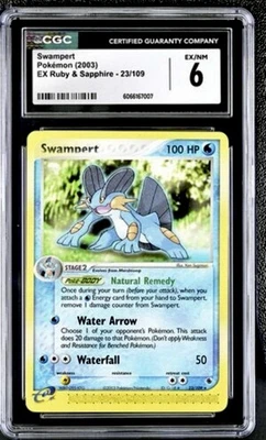 2003 Pokemon ERROR Swampert Ex Ruby Sapphire - MISSING NAME - Image 1 of 2