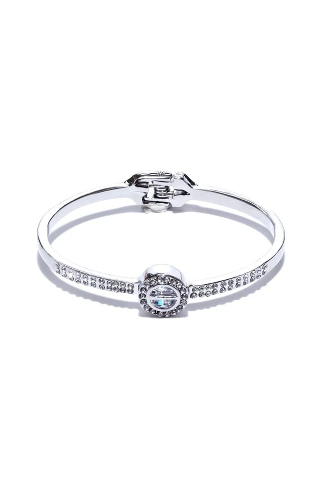 Brazalete con bisagras de cristal de plata Guess Foto 1 de 4