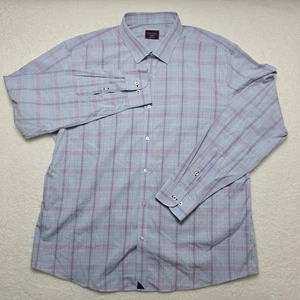 UNTUCKit Wrinkle Free Button-Down Shirt Men’s XXL Blue Plaid 100% Cotton Classic - Picture 1 of 15